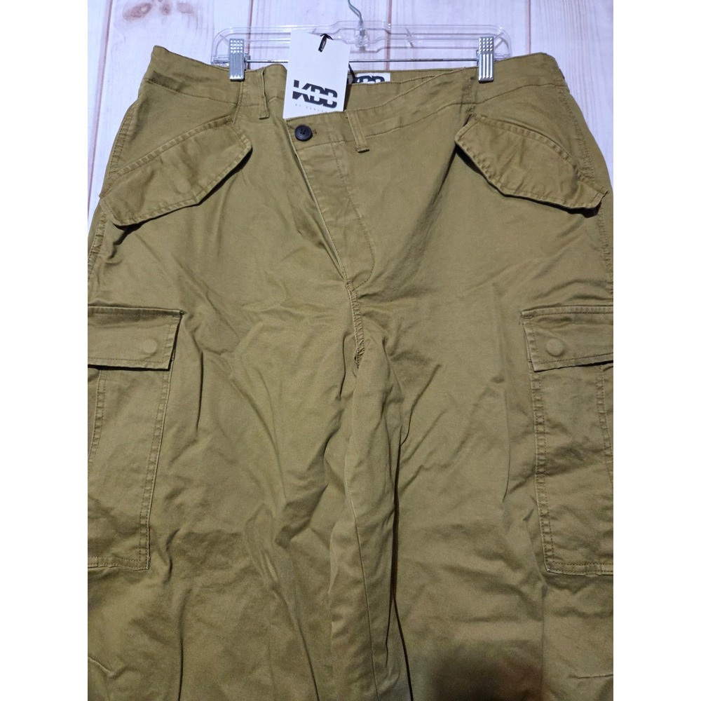 KBB Kahlana Barfield Brown Target Tan Cargo Pants Asymmetric Waist Women XL NEW - Picture 4 of 8